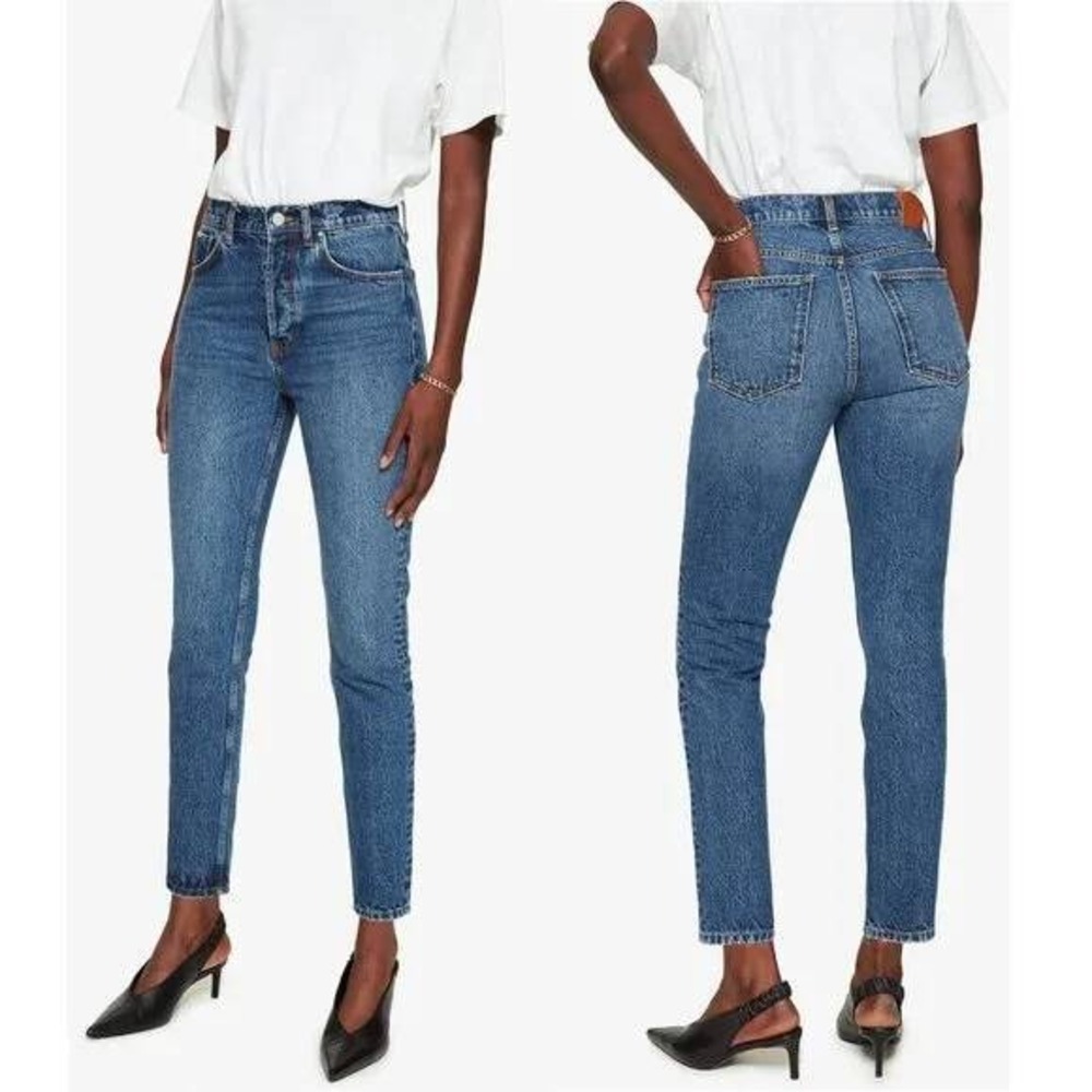 Anine Bing Annie High Rise Slim Straight Jeans Size 27